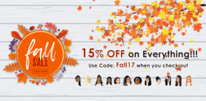 Fall Sale 15% OFF