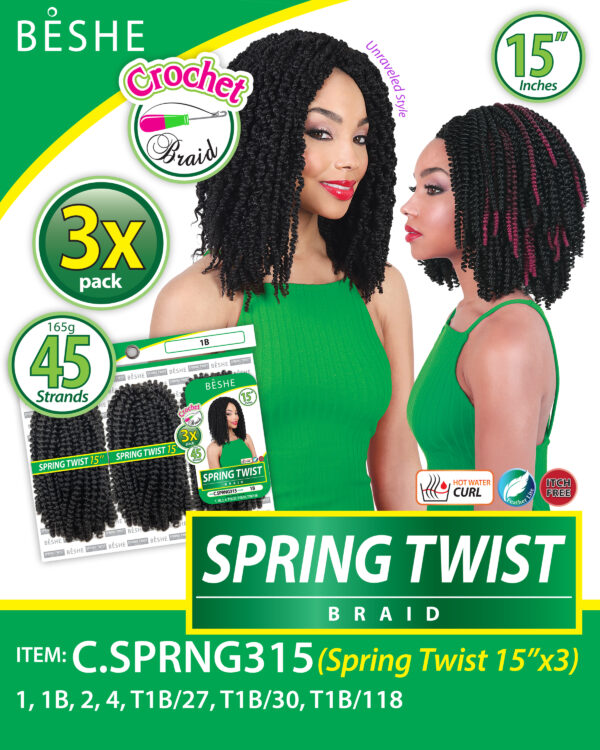 Beshe Crochet Spring Twist Braid 15"  C.SPRNG315 - Image 2