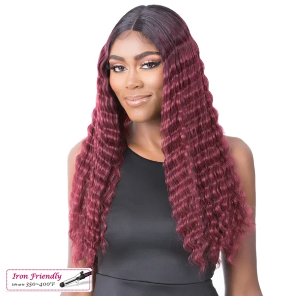 Its A Wig Premium Synthetic HD Lace Front Wig - CRIMPED HAIR 3 - Image 3