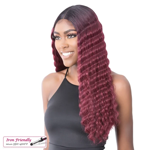 Its A Wig Premium Synthetic HD Lace Front Wig - CRIMPED HAIR 3 - Image 4