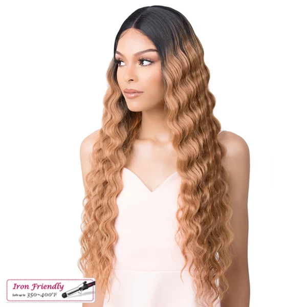 Its A Wig Premium Synthetic HD Lace Front Wig - CRIMPED HAIR 4 - Image 3