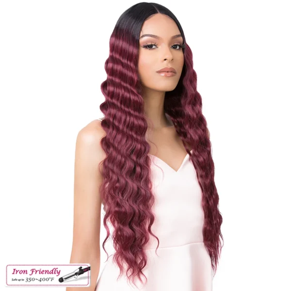 Its A Wig Premium Synthetic HD Lace Front Wig - CRIMPED HAIR 4 - Image 4