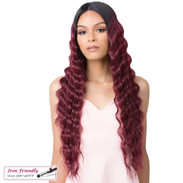 Its A Wig Premium Synthetic HD Lace Front Wig - CRIMPED HAIR 4